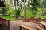 Beautiful 3 story deck overlooking the river.